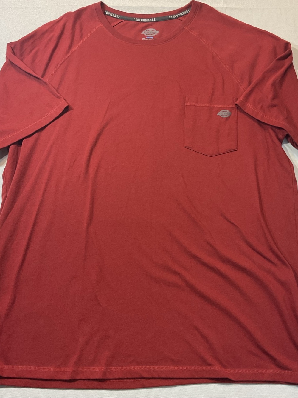 Dickies Maroon Men's Short Sleeve Cooling Performance Breast Pocket Size 2XL